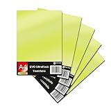 Finest Folia Evo Ultraflock - Lámina textil para plóter muchos colores, formato DIN A4, 30 x 20 cm, para tela, ropa, camisetas, accesorios (Set de 5/024 Anís)