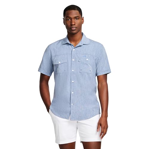 IZOD Men's Sunshield Performance Button Down Short Sleeve Shirt