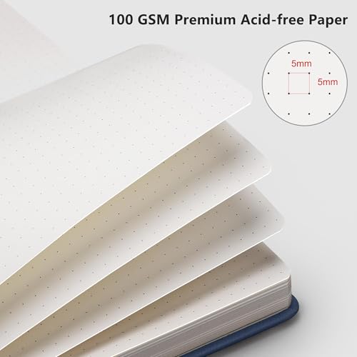 Image of RETTACY Dotted Journal Notebook, 192 Pages, A5 Medium Size (5.7'' x 8.3'')