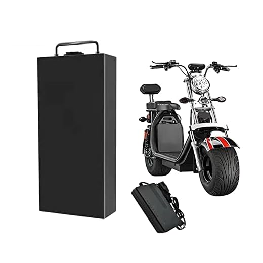 Bateria de íon de lítio recarregável de 60 V,60V 10Ah 12Ah 15Ah 18Ah 20Ah bateria de lítio para motocicleta elétrica,para 250-1500W Motor Scooter Elétrica Bicicleta Triciclo, 12Ah,Black A