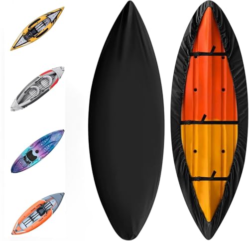Kayak Cover Boat Covers for Outdoor Storage 620D Oxford Shade Marine Cockpit Dust Cover Outdoor Windproof Shield for Fishing Boat Kayak Canoe