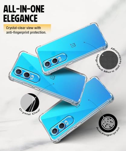 Image of WOW IMAGINE Clear Back Cover Case for 1+ OnePlus Nord CE 4 Lite 5G | Shockproof Soft TPU Case | Cushioned Edges for Ultimate Protection Back Cover Case - Transparent