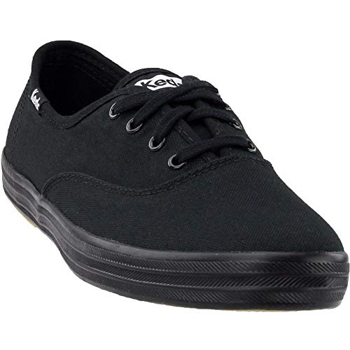 Image of Keds Champion Canvas Lace Up Full Black 7.5 3A - Slim