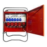 Kompaktes Design: Trotz seiner Leistungsfähigkeit ist dieser Stromverteiler kompakt und leicht zu transportieren. Die Abmessungen von Breite: 480 mm, Höhe: 420 mm und Tiefe: 220 mm machen ihn besonders handlich.