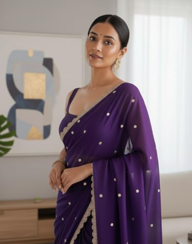 Image of Yashika Women's Rangoli Silk Blend Saree with Blouse Piece for Traditional Ethinic Wear Sari