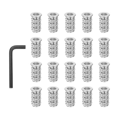 PATIKIL 20 pcs écrous à filetage, 1/4-20x0.79po acier carbone