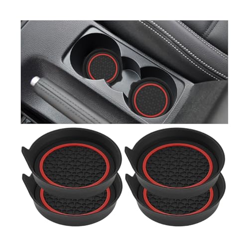 HZEL Car Cup Holder Coasters, 4PCS Non Slip Waterproof Vehicle