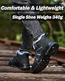 UnPtios Winter Safety Boots Thermal Work Boots for Men Women Steel Toe Caps Lightweight Keep Warm Safety Shoes Anti-Puncture Breathable Slip-Resistant Sole Protective 10UK, Black - Image 6