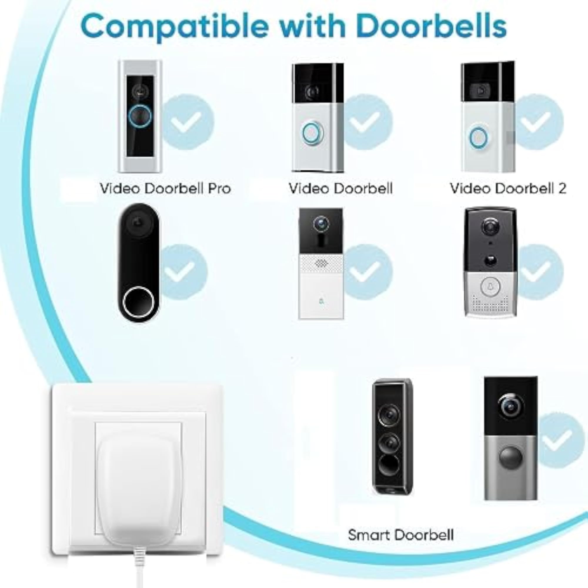 Video Doorbell Wired Power Transformer 18V 500MA
