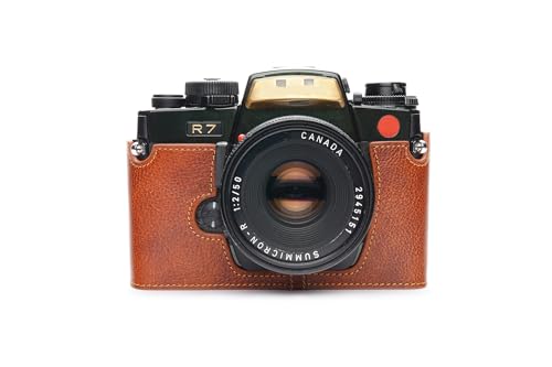 Housse Leica R7 cuir contre les rayures étui demi-coque fait main rufous