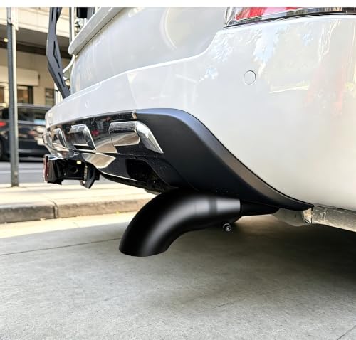 Image of Turn Down Exhaust Tip, 3'' Inlet Black Stainless Steel, Bolt On