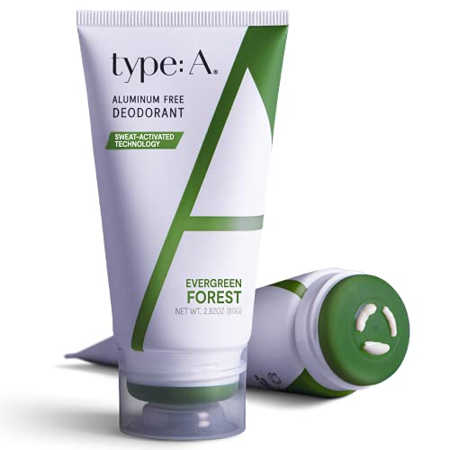 Type:A Natural Deodorant For Women | Evergreen Forest - Aluminum Free Deodorant with Coconut and Aloe, Safe For Sensitive Skin | The Adventurer, 2.8oz Dry Touch Cream Deodorant