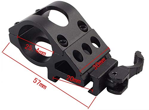 Bestsun 2000 Lumen Tactical Flashlight Brightest Led Weapon Light With Quick Release Picatinny Offset Mount Pressure Switch, Rechargeable Battery #TOP5