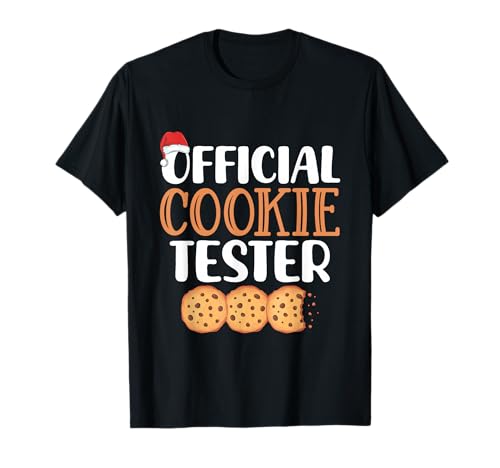 Official Cookie Tester Baker Christmas Santa Hat Xmas Pajama T-Shirt