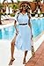 Halife Women Swimsuit Swim Cover Up 2026 Fashion Summer Bathing Suit Swimwear Flowy Beach Dress Coverup Cute Vacation Clothes Sky Blue M