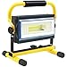 Sylstar COB LED luz de trabajo, 100 W recargable portátil proyector 7000 lúmenes 7200 mAh IP65 impermeable batería foco libre con cargador de coche