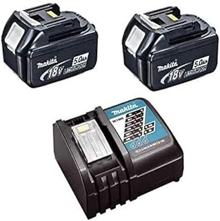 Makita BL1850 Genuine 18v Li-ion 5.0Ah Battery Twin Pack & DC18RC Charger Kit