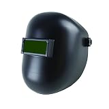 Sellstrom Nylon Super Slim Welding Helmet with 4-1/4" x 2" Sel-Snap Fixed Front, Black, S28501