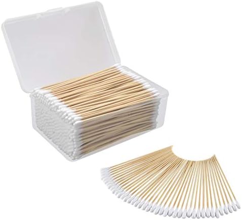 BOOSTEADY 6 Inch Cotton Gun Cleaning Swabs with Bamboo Handle in Storage Case（Choose Your Tip）