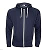 Indigo Soul Mens Plain Fleece Zip UP Hoody Jacket Sweatshirt Hooded Hoodie Top Zipper Plus (5XL, Navy) #1