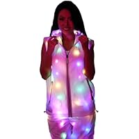 YNYW Chaqueta unisex con luz LED flash para hombre y mujer,