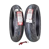 Kenda KM1 (KM001) 120/70ZR17 Front (58W) & 150/60R17 Rear (66H) Tires for Sport Touring Motorcycles, Radial with High-Speed Stability & Excellent Wet Grip w/Keychain (120/70-17) (150/60-17) (2-Pack)