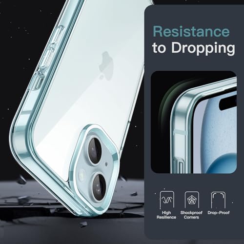 JETech Case for iPhone 15, Anti-Yellowing, Blue by JETech - Used condition - Image 5