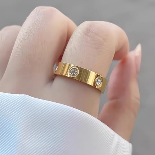 3Pcs/Set Love Friendship Ring 18K Gold Silver Rose Plated Cubic Zirconia Stainless Steel Promise Ring Wedding Band Jewelry for Women2