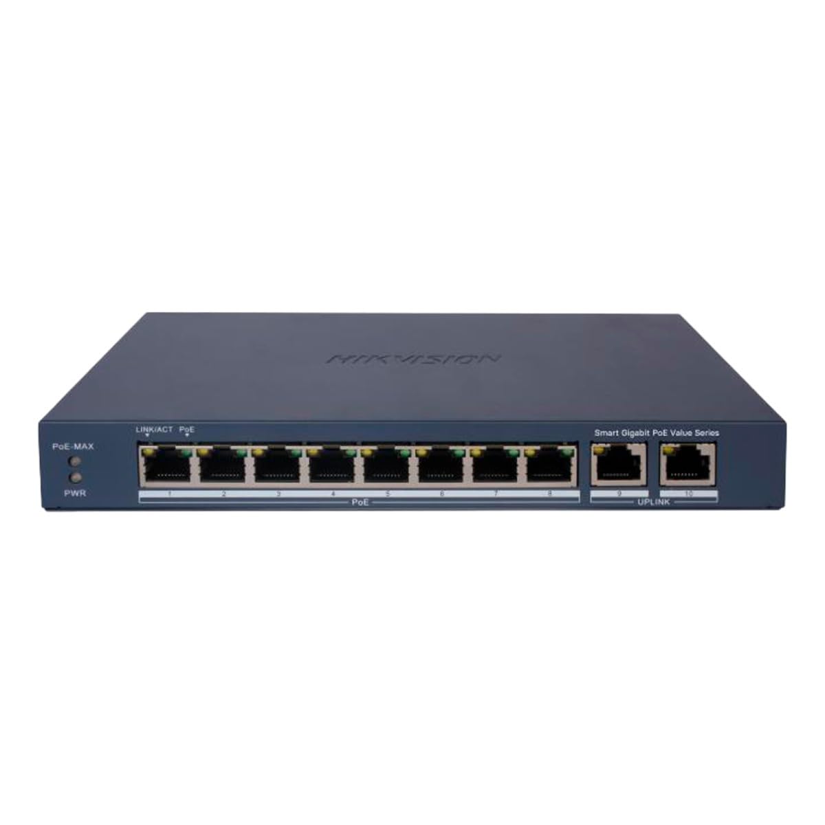 Switch Hikvision DS-3E1510P-EI/M(B) 8 Porte Gigabit PoE+ 802.3af/at + 2 Uplink