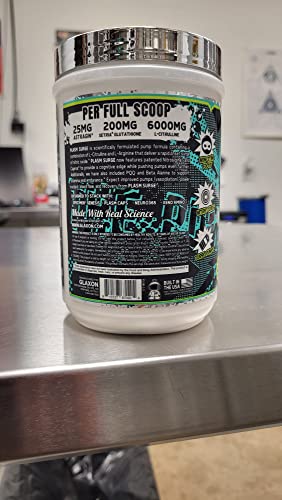 Glaxon Plasm Surge Blood Flow Maximizer Non Stimulant Pre Workout Powder Nitric Oxide Booster, Muscle Pumps, Caffeine Free, L-Citrulline & L-Arginine – 21 Servings (Naked) #TOP3