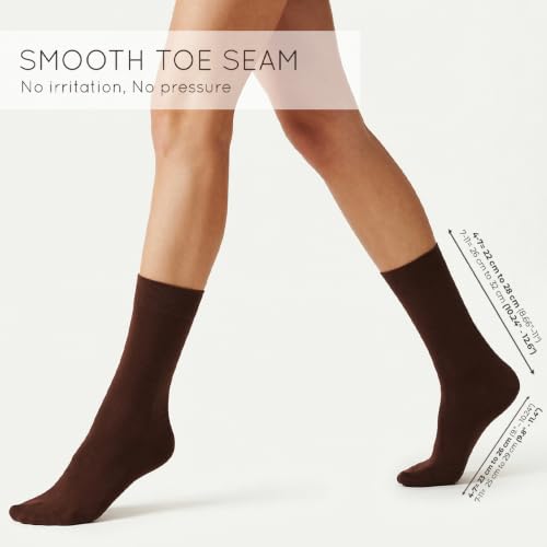 Image of Mysocks Unisex Extra Fine Combed Cotton Crew Socks |5 Pairs Set | Seamless Toe | Make Your Steps Enjoyable