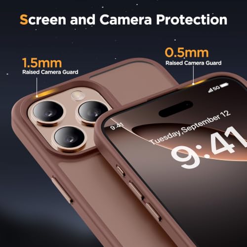 Image of Miracase Magnetic for iPhone 16 Pro Max Case, [Compatible with MagSafe] [Military-Grade Protection], Anti-Fingerprint, Slim Case for 16 Pro Max 6.9 inch- Champagne