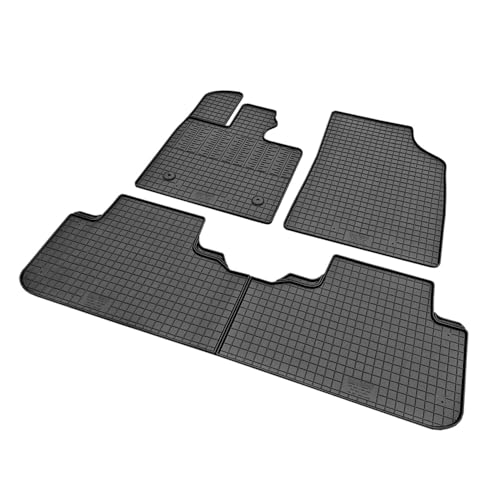 Tapis de caoutchouc pour BYD Seal U 2024 avec 4 pièces noires et points de fixage - 3