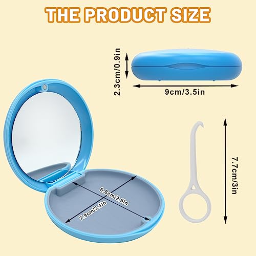 Porta Apparecchio Denti con Specchio, 2 Pezzi