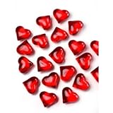 Größe ca. 2,1cm pro Herz SiDeSo® Dekosteine Herzen 30 Stück viele Farben Acryl Tischdeko Streudeko Hochzeit (rot)