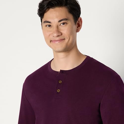 Image of Amazon Essentials Men's Long-Sleeve Henley Shirt