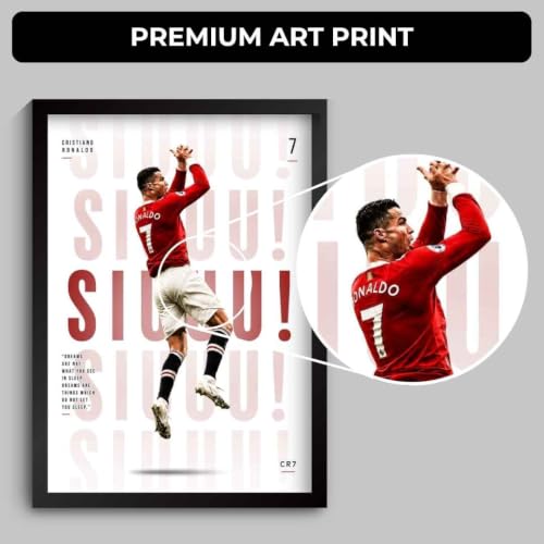 Image of Funk You Store Ronaldo Framed Poster | Cristiano Ronaldo Wall Art | CR7 Edition | Football Legend | Premium Sports Decor for Football Fans | Motivational Wall Poster (F 253)