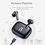 Wireless Earbuds, 2025 Bluetooth 5.4 Headphones in Ear with 4 ENC Noise Cancelling Mic, New Wireless Earphones HiFi Stereo Deep Bass 40H Playtime, LED, In-Ear Bluetooth Ear Buds IP7 Waterproof, USB-C - Image 3