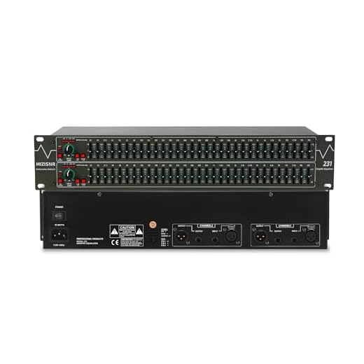 MIZISNR Graphic Equalizer 31-Band Stereo EQ for Home Audio, Dual Channel Professional DJ Equalizer (EQ-231)
