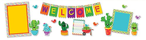 Eureka Welcome Cactus Decorations Reusable Classroom Decorations, 18'' x 0.1'' x 28'', 21 pc