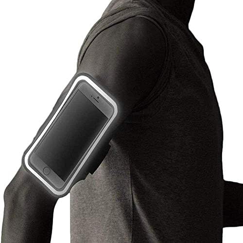 MH TECH Running Armband Phone Holder for iPhone 12 11 Pro/Max/XR/8p/7p/6p, Galaxy S21/20/10+/9+, Mate 20 P40/P30/P20 Pro, Nova 6/5, Arm Strap Mobile Phone Pouch for Sport Jogging Fitness(Up to 6.7")