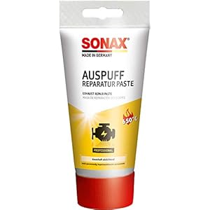 SONAX Uitlaatreparatiepasta (200 g) sluit kleine scheuren, gaten en lekken permanent, snel en absoluut gasdicht af | art.nr. 05531000