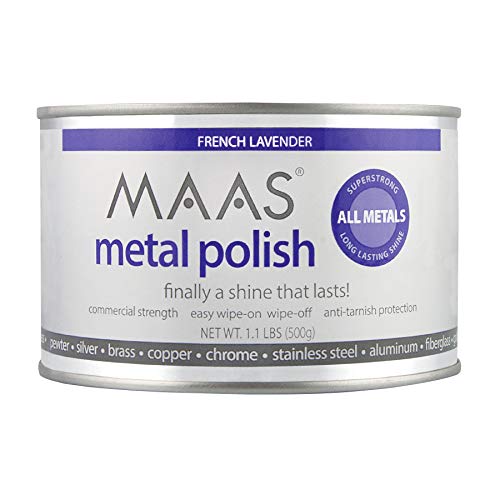Maas Metal Polish 1.1 Pound Can With Free Microfiber Cloth - Clean Shine And Polish Safe Protective Prevent Tarnish #TOP1