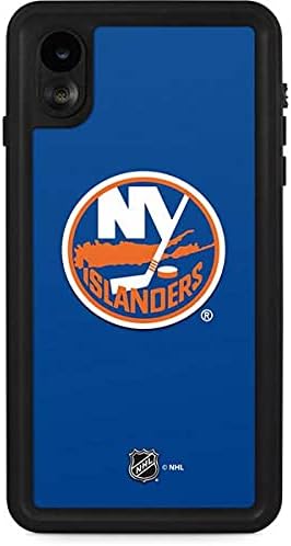 Skinit Waterproof Phone Case Compatible with iPhone XR - Officially Licensed NHL New York Islanders Solid Background Design Blue