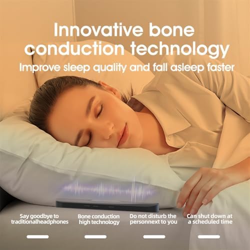 PMNQY Pillow Speaker for Sleeping, Mini Bone Conduction Portable Sleep Aid with Stereo Bass, Bluetooth Sleep Bar for Deep Sleeping with White Noise, with Volume Control-Supports TF Function 1 - 2