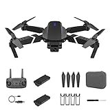 Mapfirrem GPS Drone con cámara 4K para Adultos -4K Quadcopter Drone, Mini dron E88 Pro 4K Video en Vivo Drone Drone RC Quadcopter Aviones con 2 baterías para Principiantes y niños Adultos