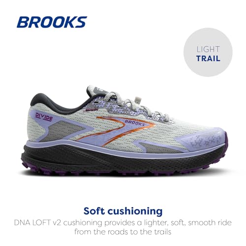 Brooks Brooks Women’s Divide 5 Trail Running Shoe - Mercury/Ebony/Sweet Lavender - 6 Medium