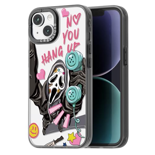 Coque iPhone 15 durable et résistante aux chocs avec motif crâne