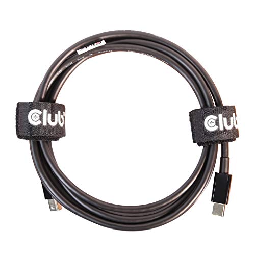 Câble Mini Displayport 1.4 Hbr3 2M Club3D noir pour écran haute résolution