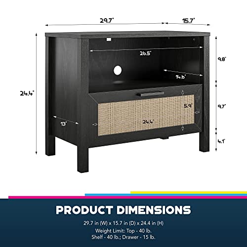 Ameriwood Home 3325335COM Wimberly 1-Drawer Nightstand thumb #2
